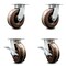 Service Caster 6 Inch Kingpinless High Temp Phenolic Wheel Swivel Caster Set with 2 Brakes SCC SCC-KP30S620-PHRHT-2-SLB-2 - alternate 1
